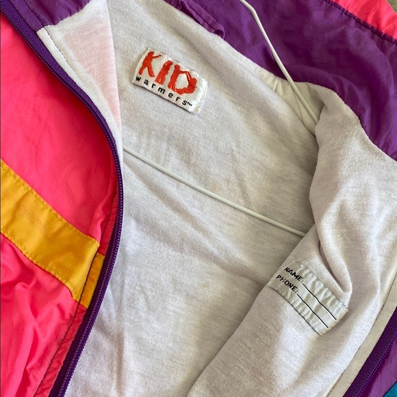 💛 Colorful Vintage Windbreaker Jacket Size 10/12 - Picture 3 of 4